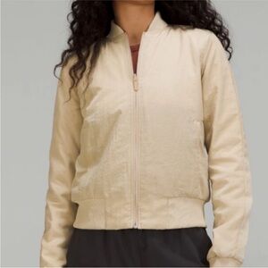 Lululemon Non-Stop Bomber Reversible Jacket Women’s Size 10 In Khaki